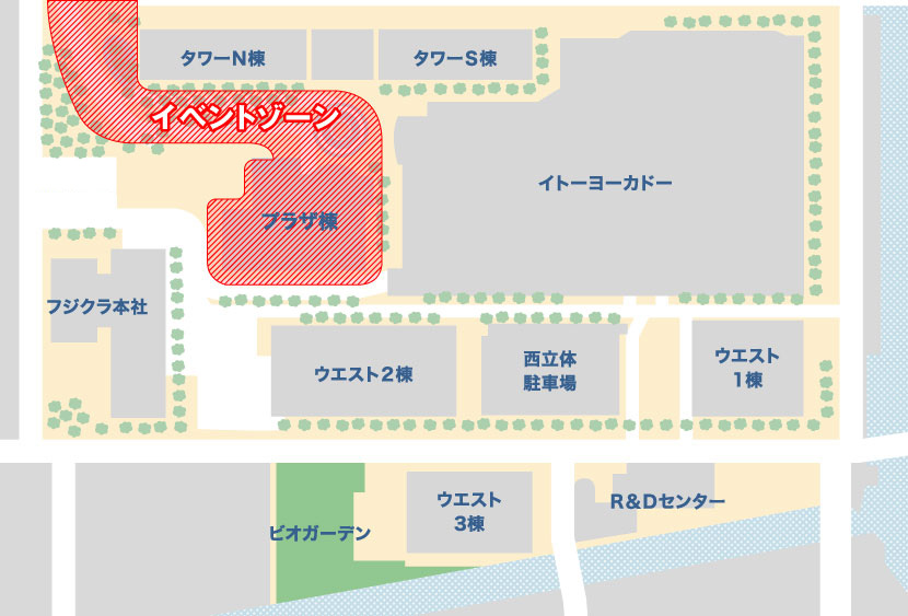 イベントゾーンの地図