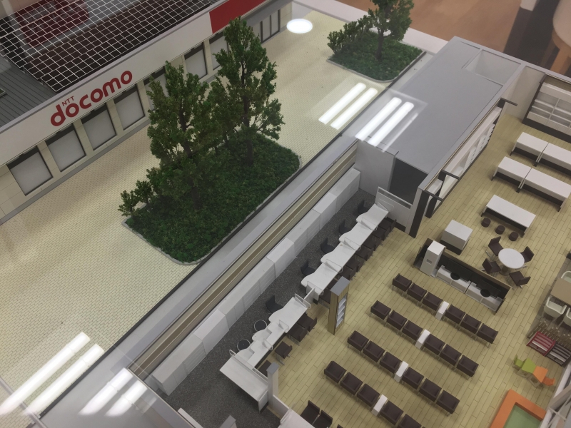 ドコモショップ木場店 1/50模型のご紹介
