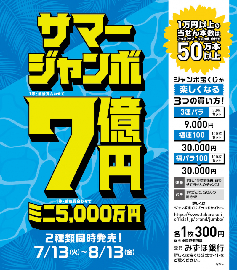 サマージャンボ宝くじ発売